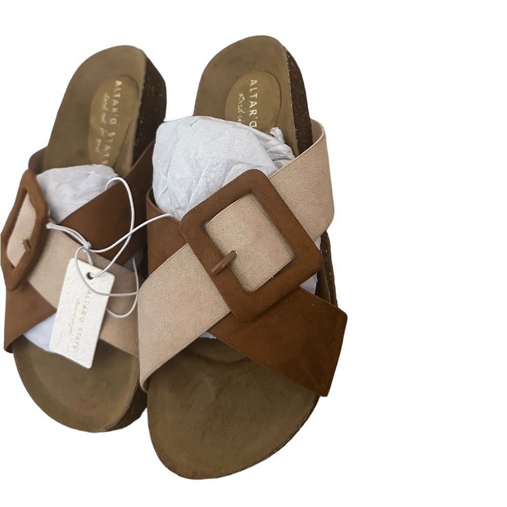 Altar'd State Suede Slide Sandles - Picture 4 of 10